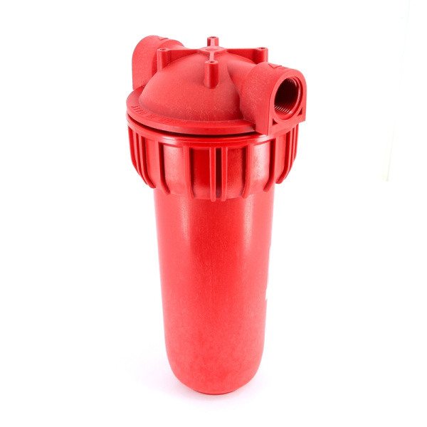 Одинарная красная колба фильтра для ГВС 10" (Senior) Plus HOT 3P SX  3/4"